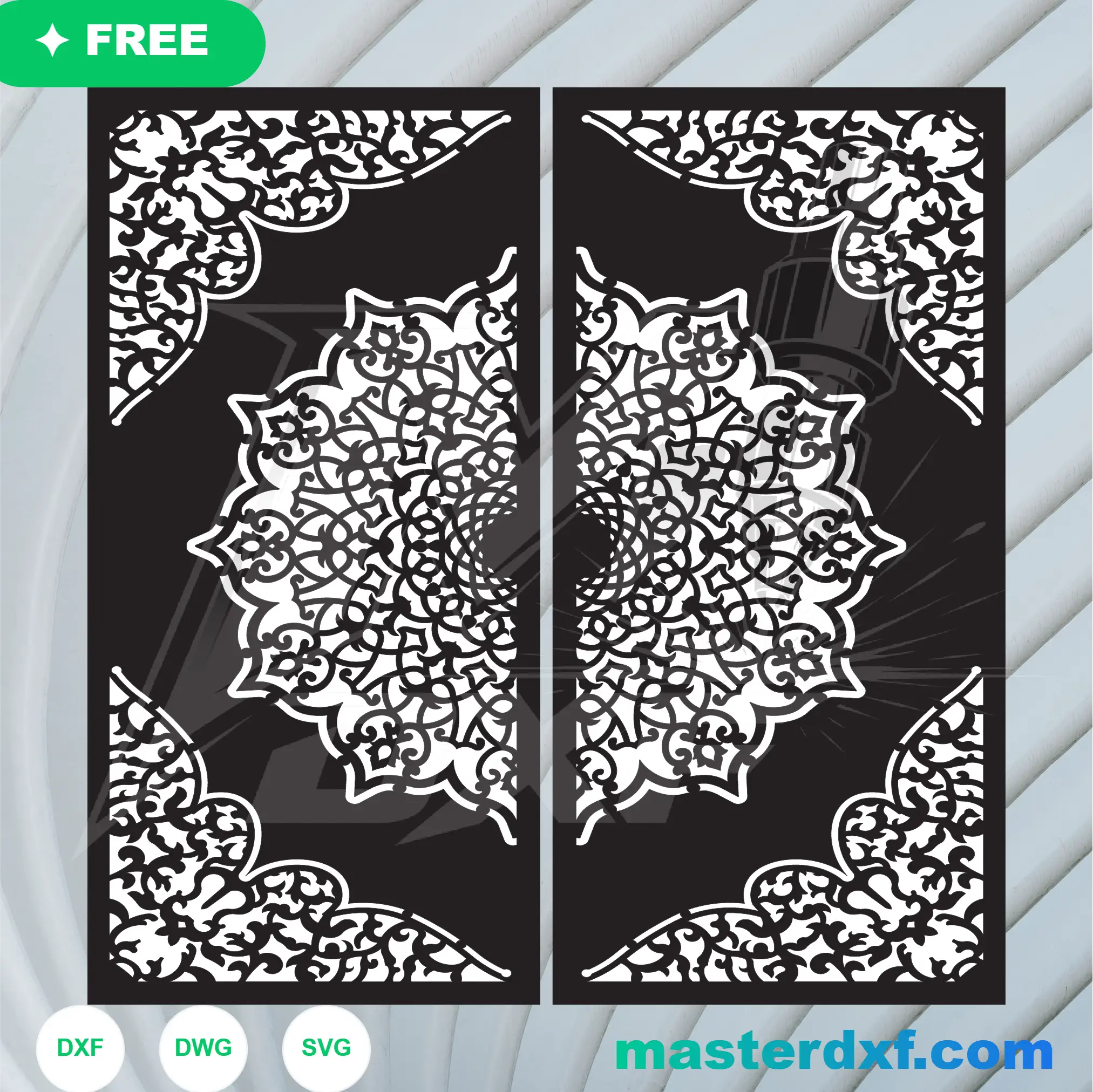 Abstract Flowing Line Art Biomorphic Circle Gate Template DXF File